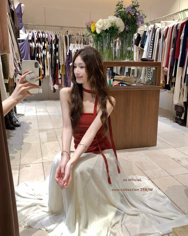 AS OFFICIAL Pleated Bandeau Top with Strap
