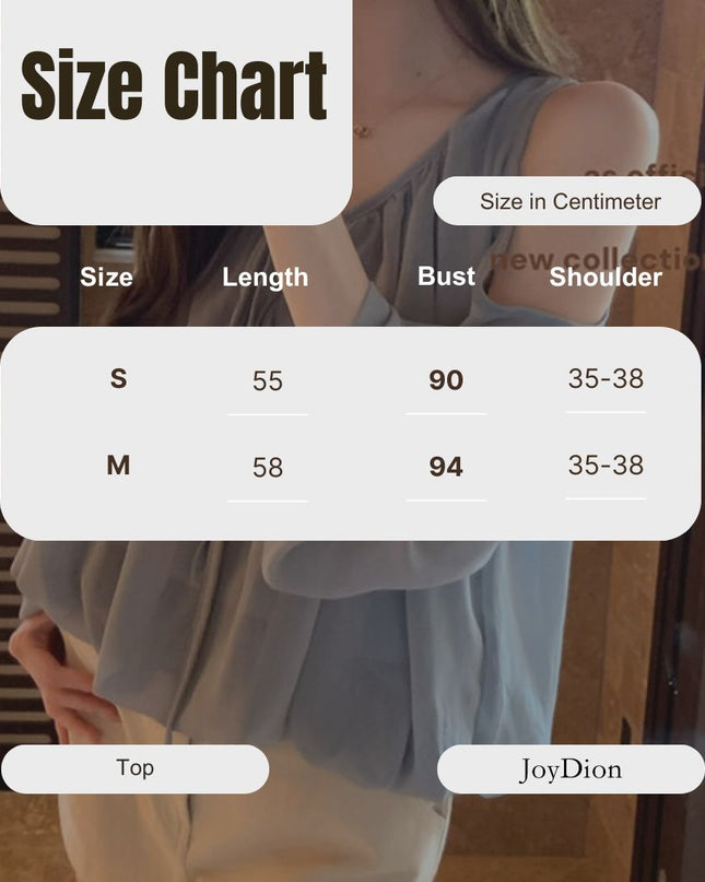 AS OFFICIAL Tie-Neck Off-Shoulder Puff Sleeve Top