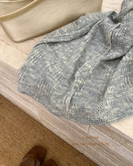 AS OFFICIAL Soft Wool-Blend Knit Cardigan
