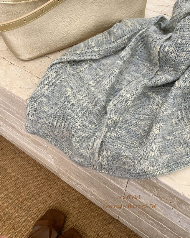AS OFFICIAL Soft Wool-Blend Knit Cardigan