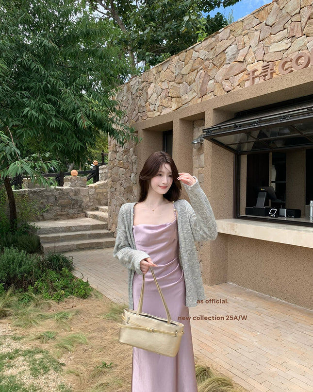 AS OFFICIAL Soft Wool-Blend Knit Cardigan