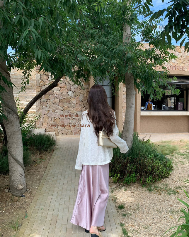 AS OFFICIAL Soft Wool-Blend Knit Cardigan