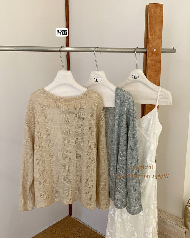 AS OFFICIAL Soft Wool-Blend Knit Cardigan