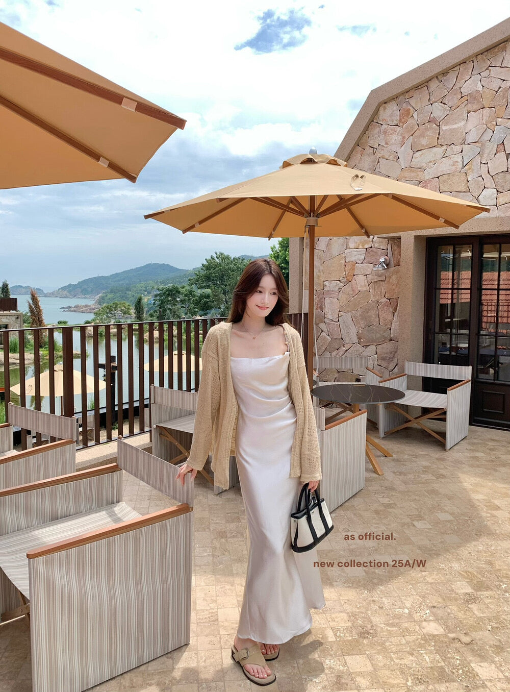 AS OFFICIAL Satin Cowl Neck Maxi Dress with Pearl Sheen