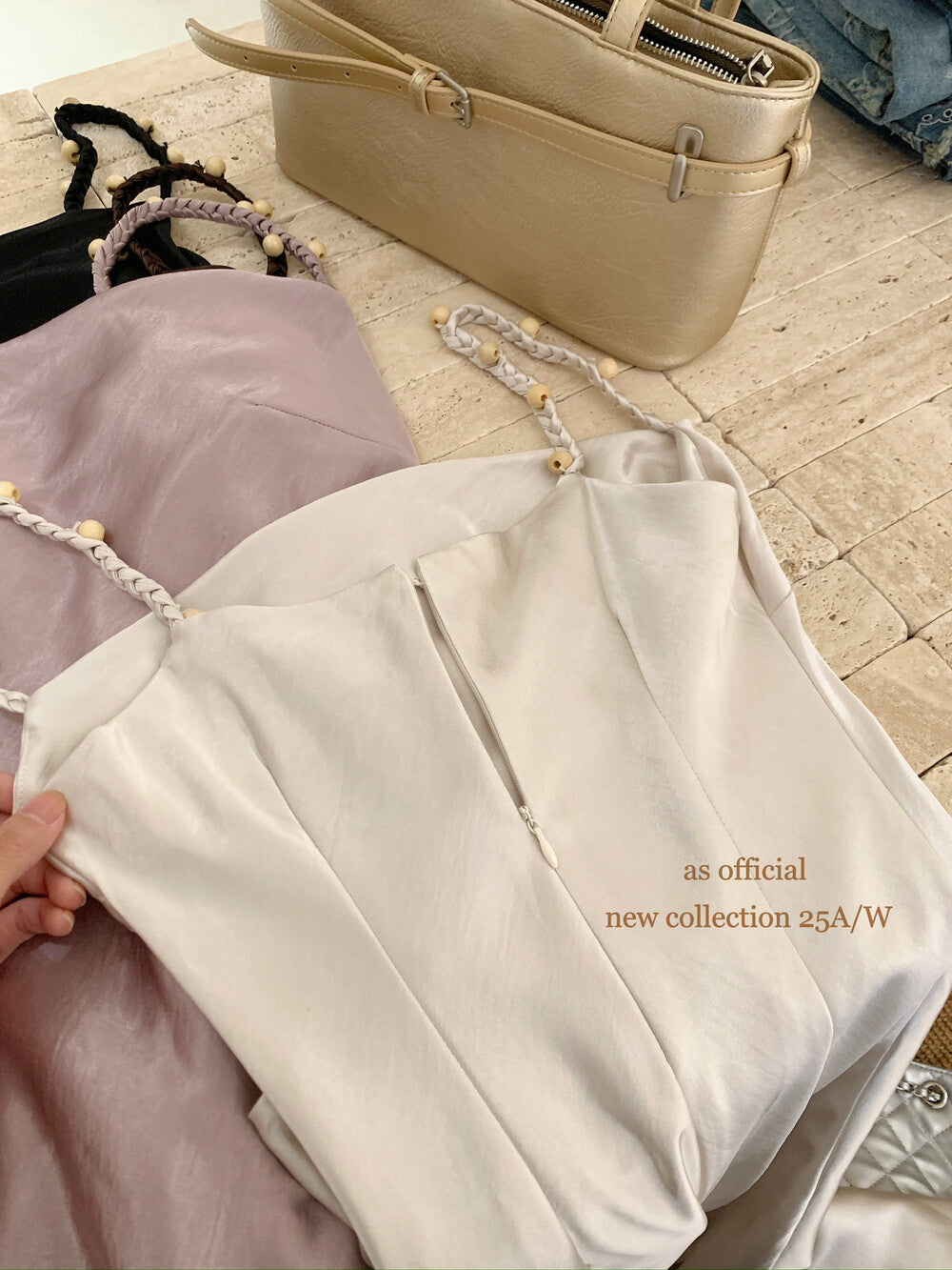 AS OFFICIAL Satin Cowl Neck Maxi Dress with Pearl Sheen
