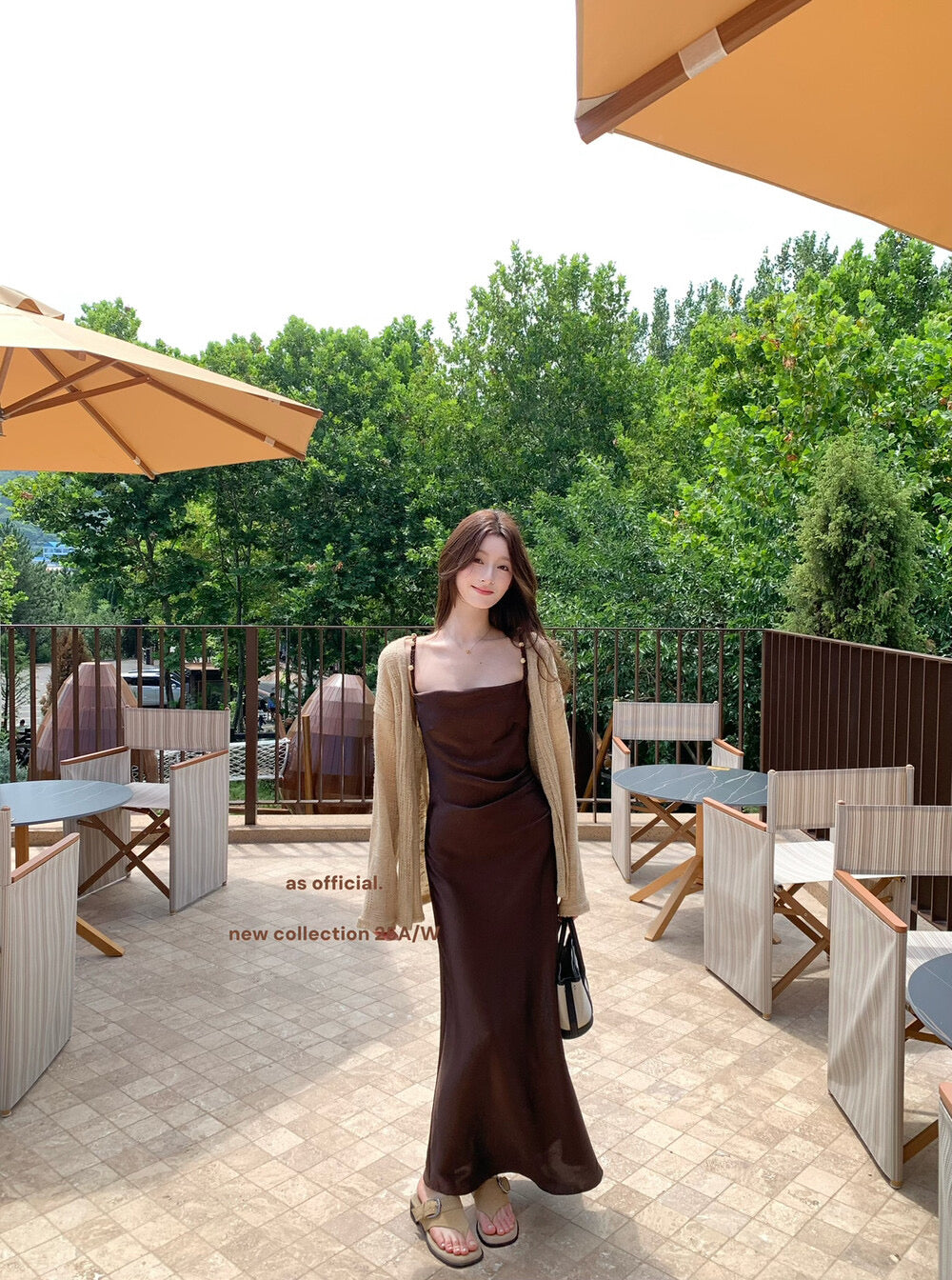 AS OFFICIAL Satin Cowl Neck Maxi Dress with Pearl Sheen