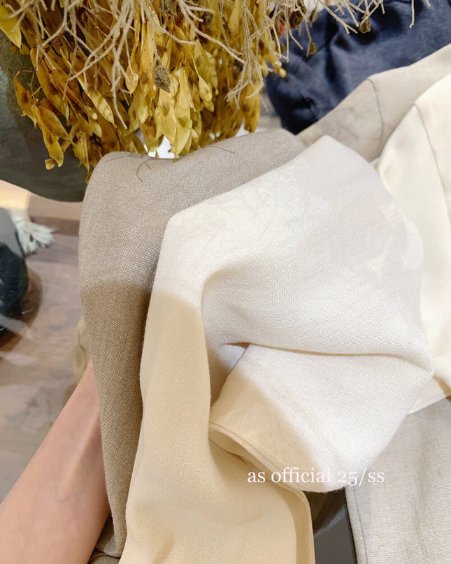 AS OFFICIAL Ruffled High-Neck Tie Blouse