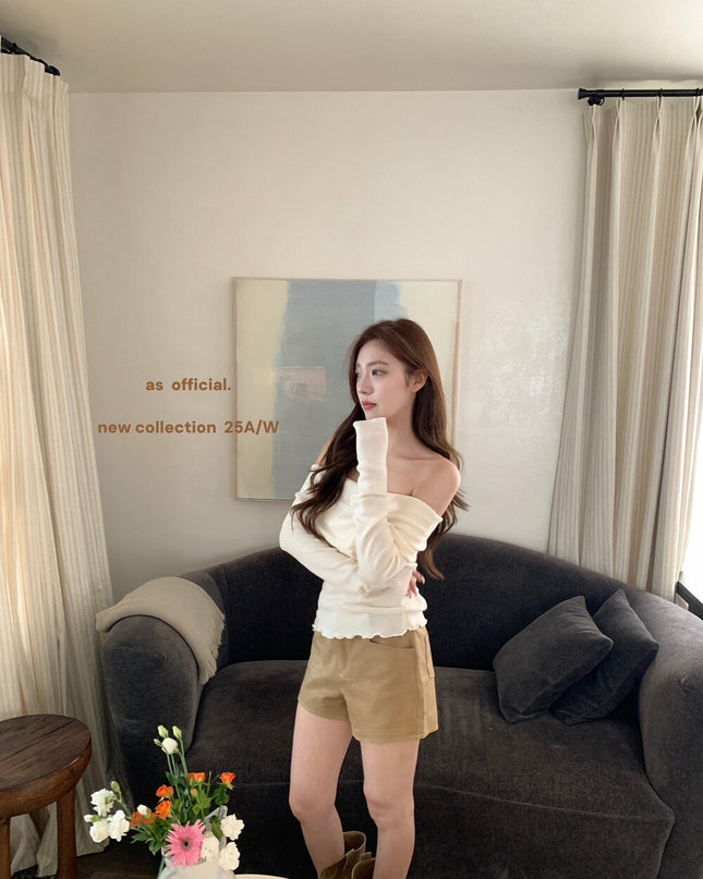 AS OFFICIAL Vintage Suede Belted Shorts