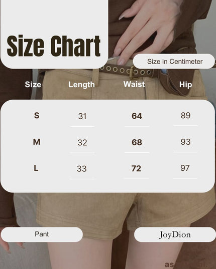 AS OFFICIAL Vintage Suede Belted Shorts