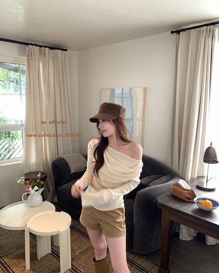 AS OFFICIAL Vintage Suede Belted Shorts