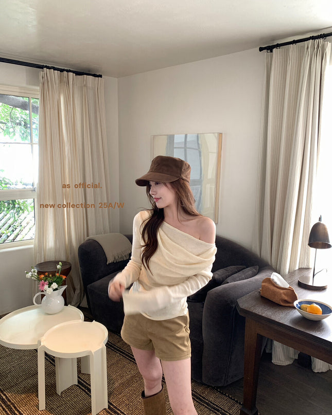 AS OFFICIAL Vintage Suede Belted Shorts