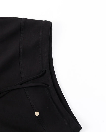 AIXILI Relaxed Drape Wide-Leg Drawstring Pants