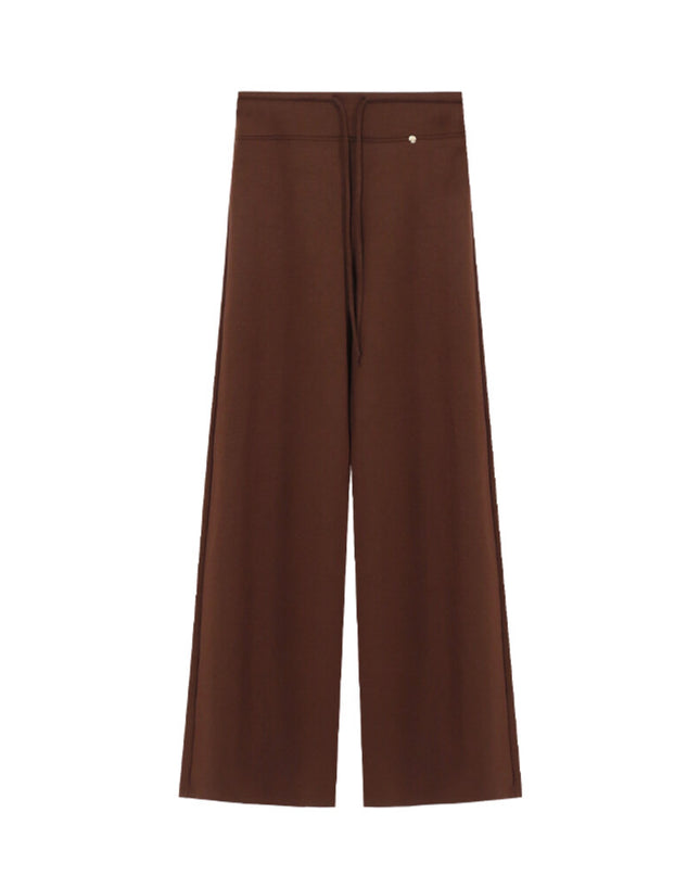 AIXILI Relaxed Drape Wide-Leg Drawstring Pants