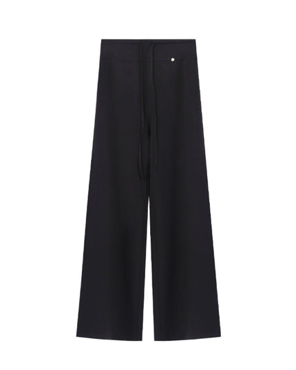 AIXILI Relaxed Drape Wide-Leg Drawstring Pants