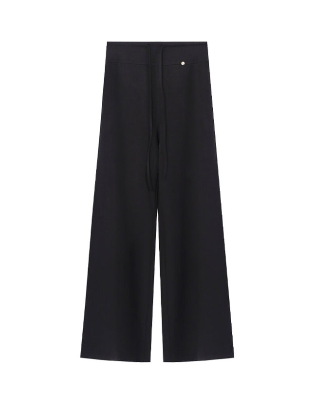 AIXILI Relaxed Drape Wide-Leg Drawstring Pants