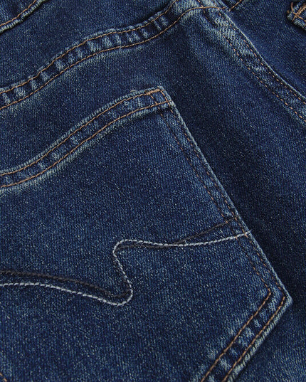 APXIVI Retro High-Waist Flared Hem Denim Pants