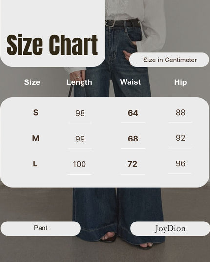 APXIVI Retro High-Waist Flared Hem Denim Pants