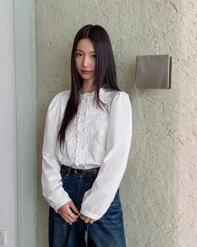 APXIVI Retro High-Waist Flared Hem Denim Pants