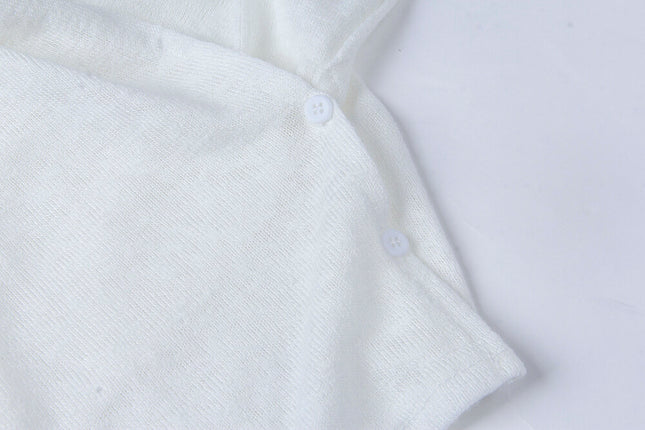 APXIVI Cross-Waist Round Neck Long-Sleeve Tee