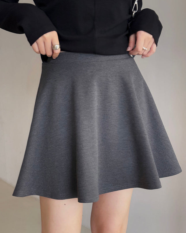 APXIVI High-Waist Slimming A-Line Knit Mini Skirt