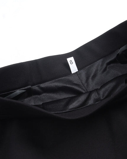 APXIVI High-Waist Slimming A-Line Knit Mini Skirt