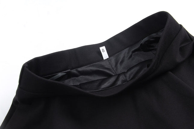 APXIVI High-Waist Slimming A-Line Knit Mini Skirt