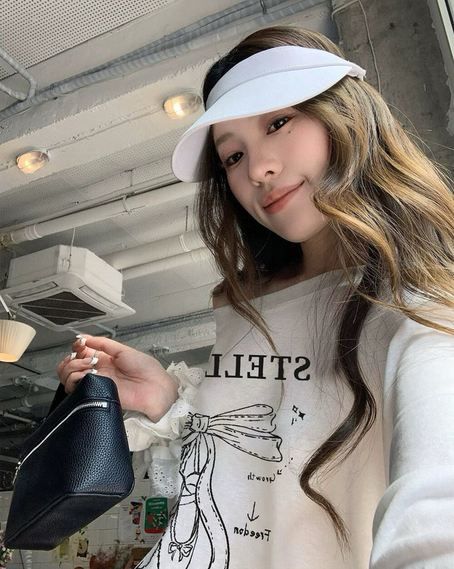 WGWE White One-Shoulder Long Sleeve Tee