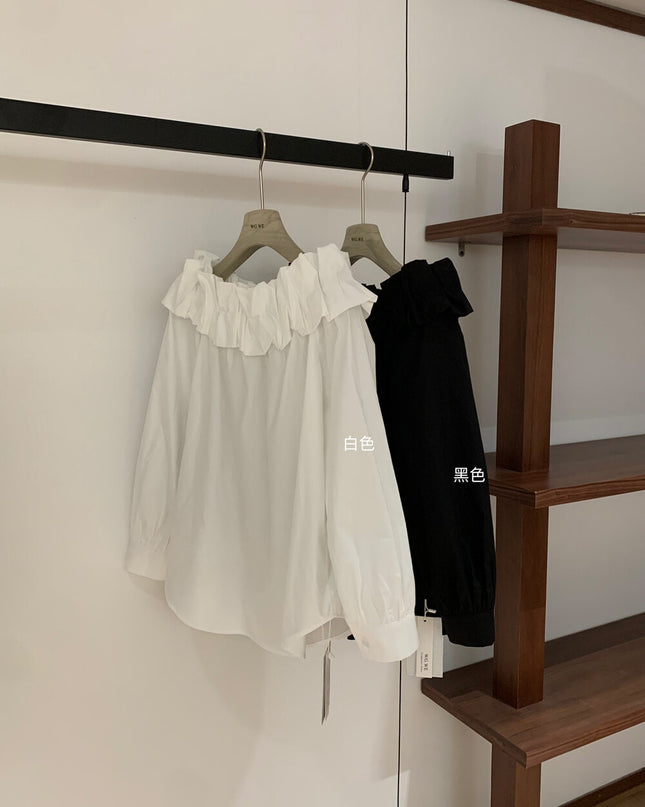 WGWE Off-Shoulder Lantern Sleeve Blouse