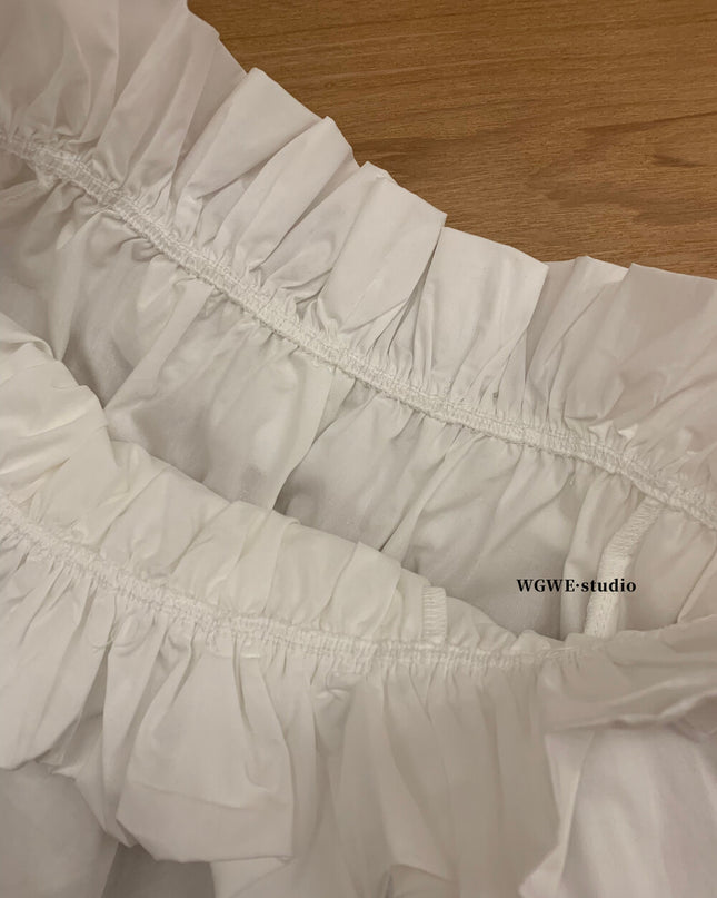 WGWE Off-Shoulder Lantern Sleeve Blouse