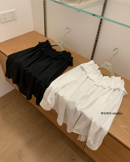 WGWE Off-Shoulder Lantern Sleeve Blouse
