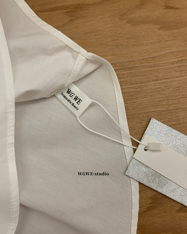WGWE Off-Shoulder Lantern Sleeve Blouse