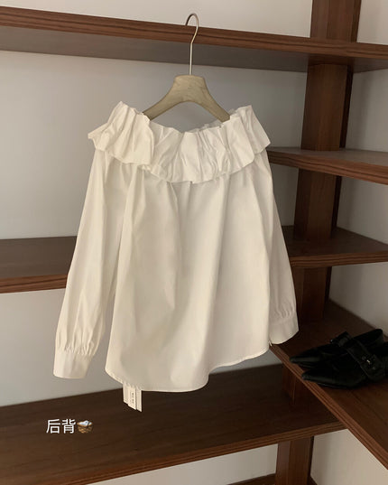 WGWE Off-Shoulder Lantern Sleeve Blouse
