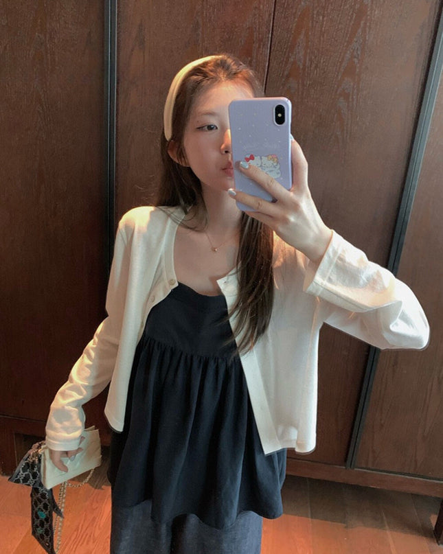 WGWE Sweet Girl Knit Cardigan + Cami Top Two-Piece Set