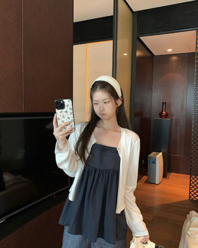 WGWE Sweet Girl Knit Cardigan + Cami Top Two-Piece Set