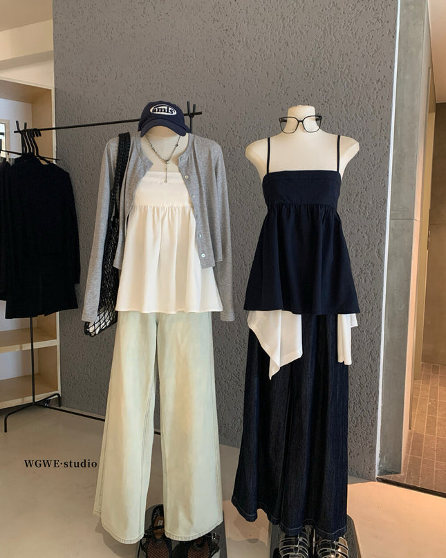 WGWE Sweet Girl Knit Cardigan + Cami Top Two-Piece Set