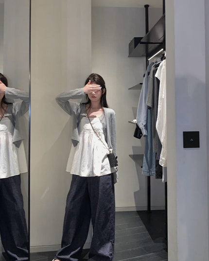 WGWE Sweet Girl Knit Cardigan + Cami Top Two-Piece Set