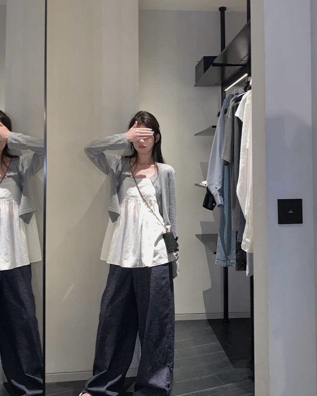 WGWE Sweet Girl Knit Cardigan + Cami Top Two-Piece Set