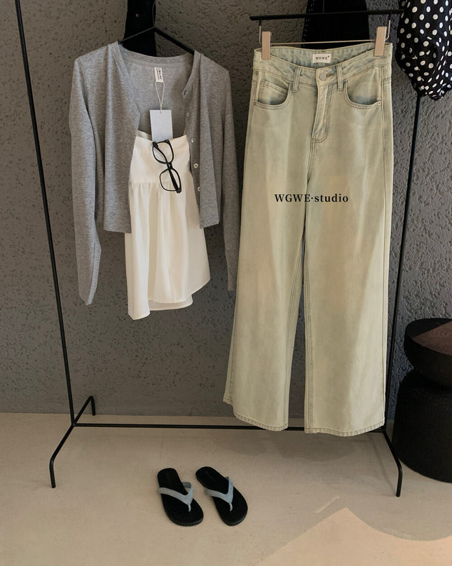 WGWE Sweet Girl Knit Cardigan + Cami Top Two-Piece Set