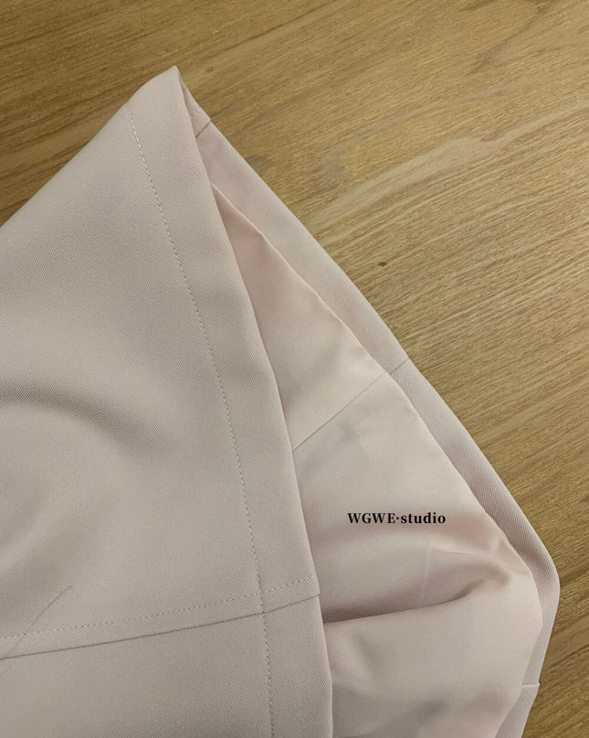 WGWE High-Waist Commuter Preppy Suit A-Line Skirt