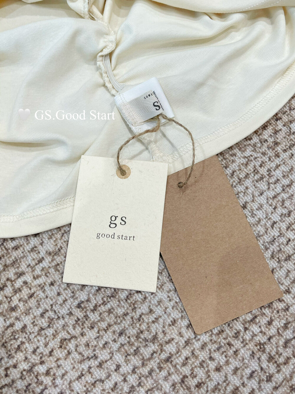 GS.GOOD START Sweet Plaid Bow Casual Top