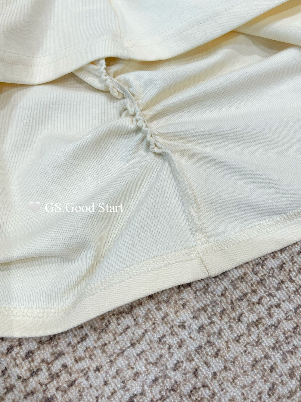 GS.GOOD START Sweet Plaid Bow Casual Top