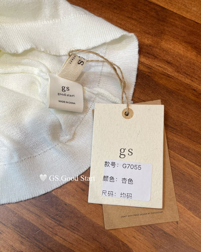 GS.GOOD START Elegant Drape-Neck Sleeveless Knit Vest