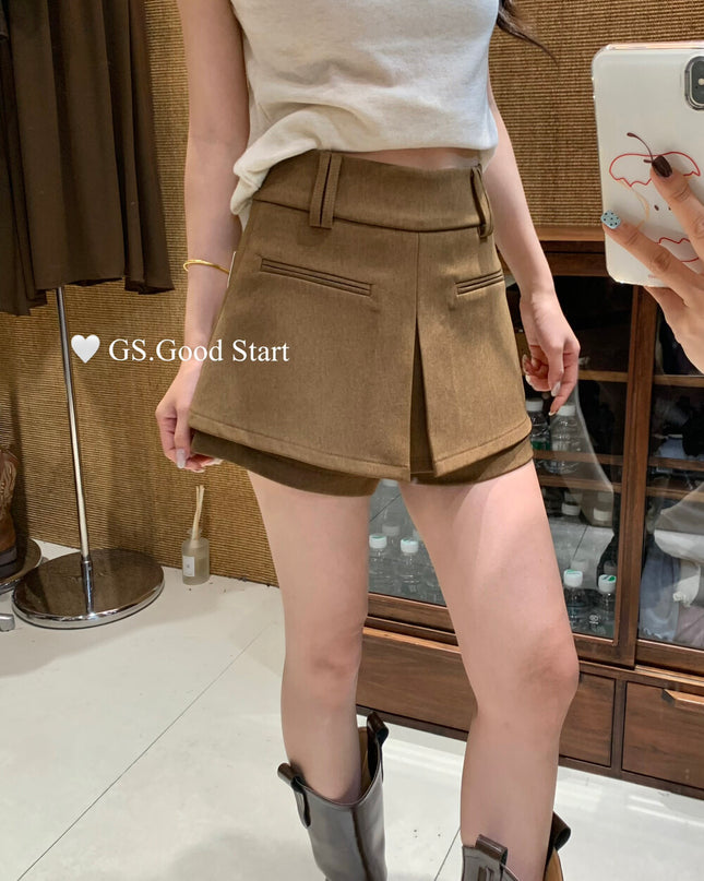 GS.GOOD START A-Line Suit Skort Shorts