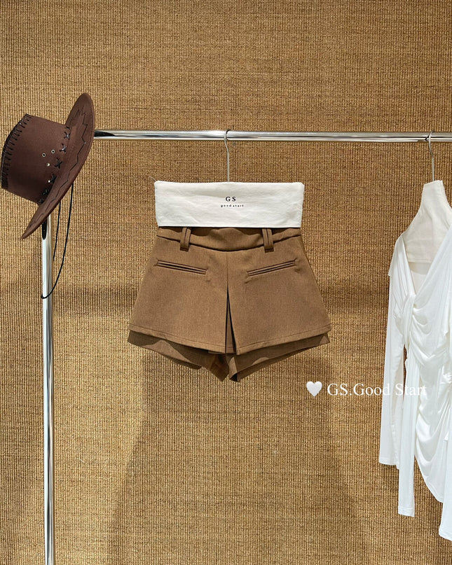 GS.GOOD START A-Line Suit Skort Shorts