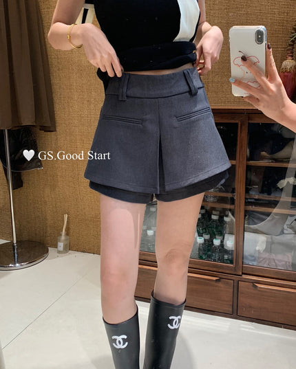 GS.GOOD START A-Line Suit Skort Shorts