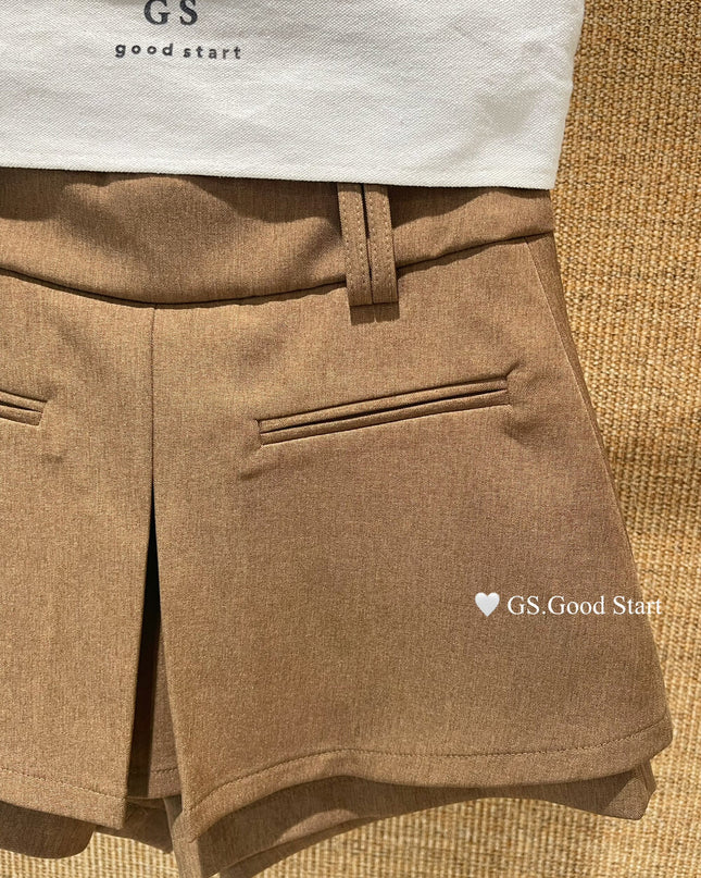 GS.GOOD START A-Line Suit Skort Shorts