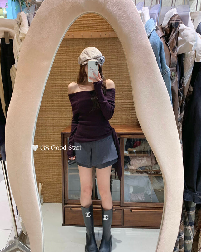 GS.GOOD START A-Line Suit Skort Shorts