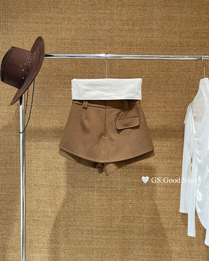 GS.GOOD START A-Line Suit Skort Shorts