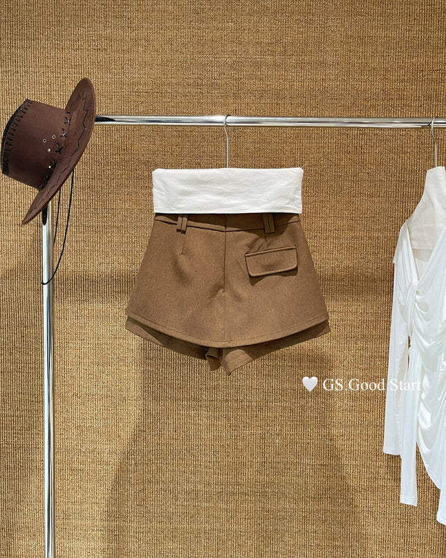GS.GOOD START A-Line Suit Skort Shorts