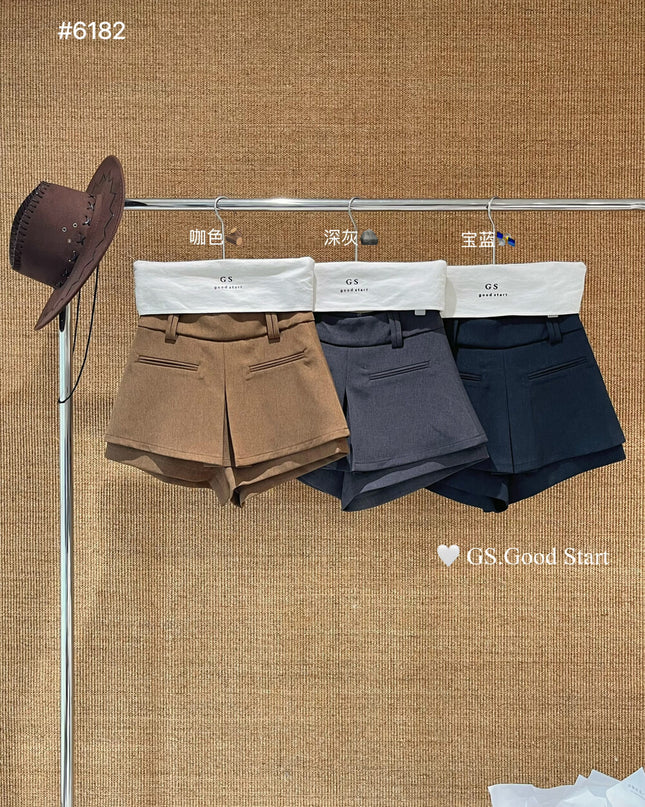 GS.GOOD START A-Line Suit Skort Shorts